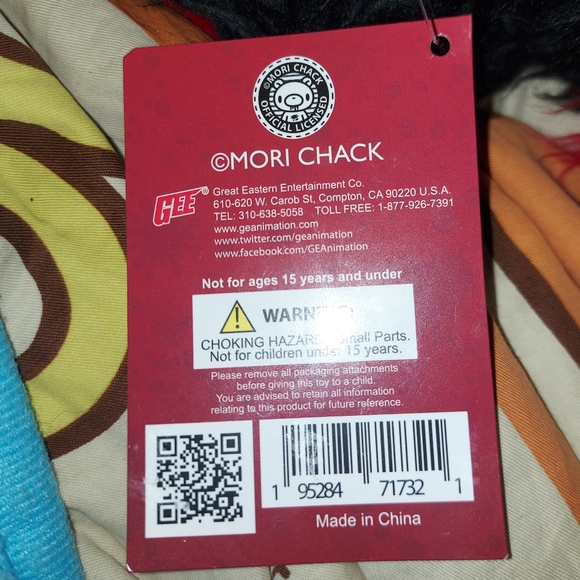 Gloomy Bear Mori Chack Black & Red Hanging Plush - Picture 4 of 4